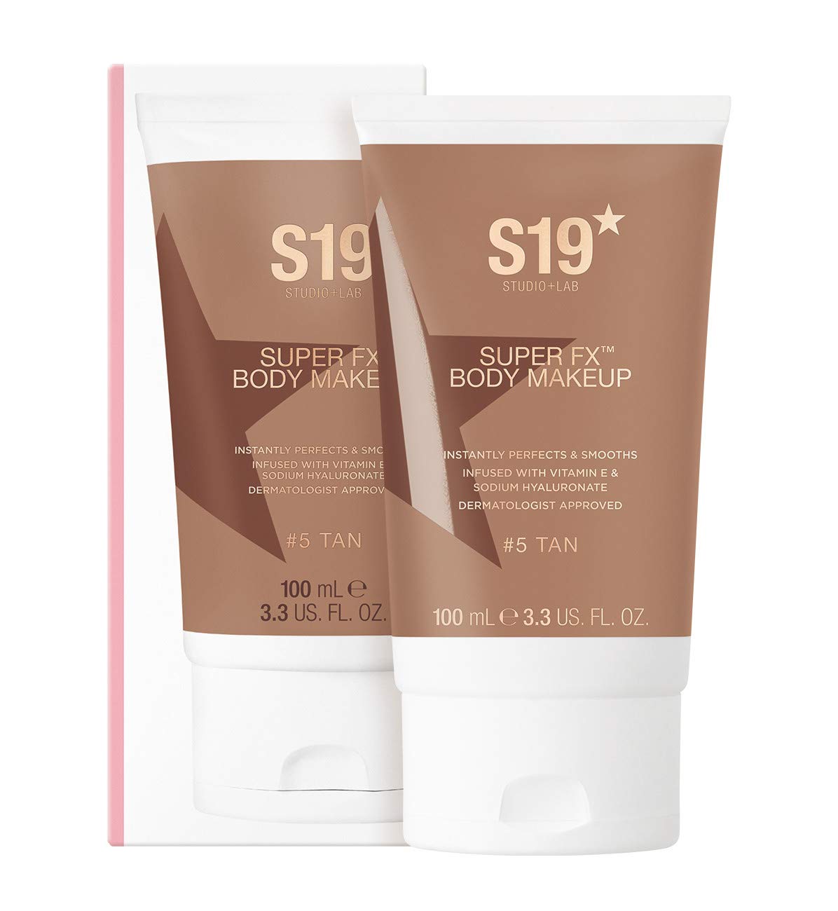 S19 STUDIO + LAB S19 SUPER FX Body Makeup, TAN - Smoothes & Evens Skin Tone & Texture, Hide Scars & Blemishes -100ml