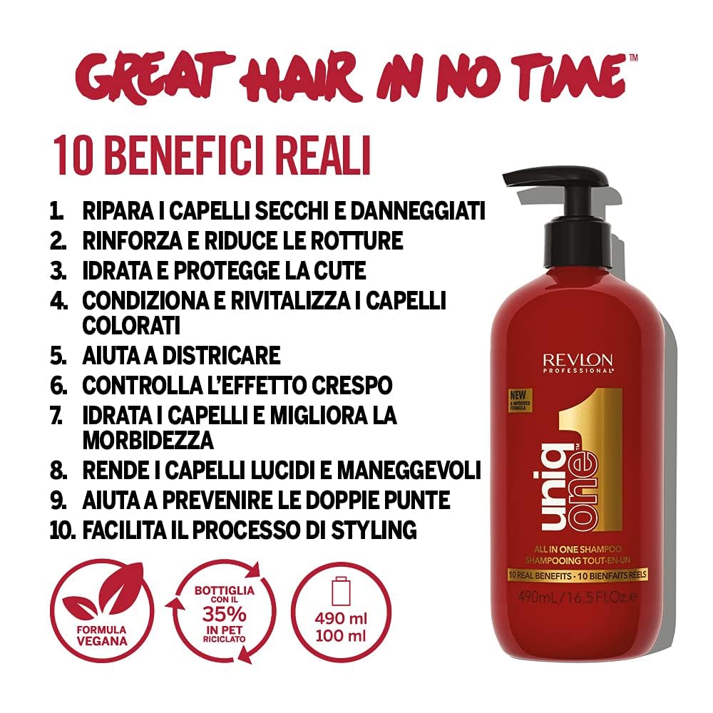 REVLON PROFESSIONAL UniqOne Great Hair Pack All In One Treatment & Shampoo