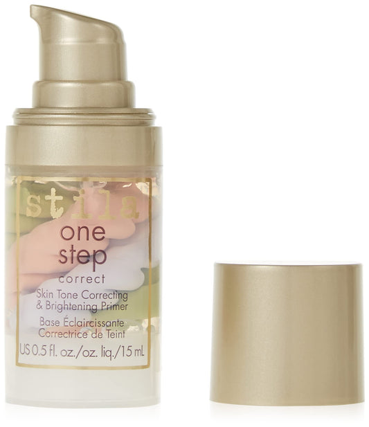 Stila One Step Correct Skin Tone Color Corrector Mini Deluxe – All in 1 Travel Sized Brightening Primer Serum & Make-up Primer for Even Skin - 30ml