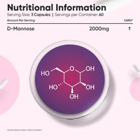 WeightWorld D-Mannose 2000mg - 180 Capsules - 2 Months Supply - Vegan-Friendly, Non-GMO & GMP-Approved - Split & Pour D Mannose Powder Capsules - Unflavoured, Easy to Swallow & Magnesium Stearate-Free