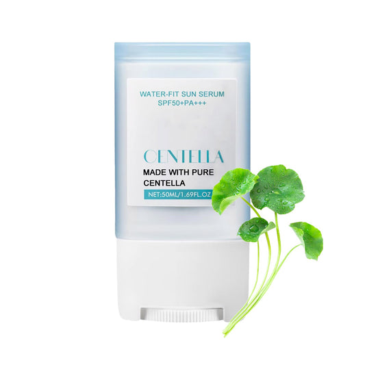 ISBEAUSOLS Centella Sun Stick SPF50+ PA+++ - Mineral Sunscreen SPF 50+ - Face Sun Cream SPF 50 Strong UV Sunblock Stick - Quick Soothing Lightweight Korean Sunscreen - Invisible S-unscreen S-tick for Face & Body