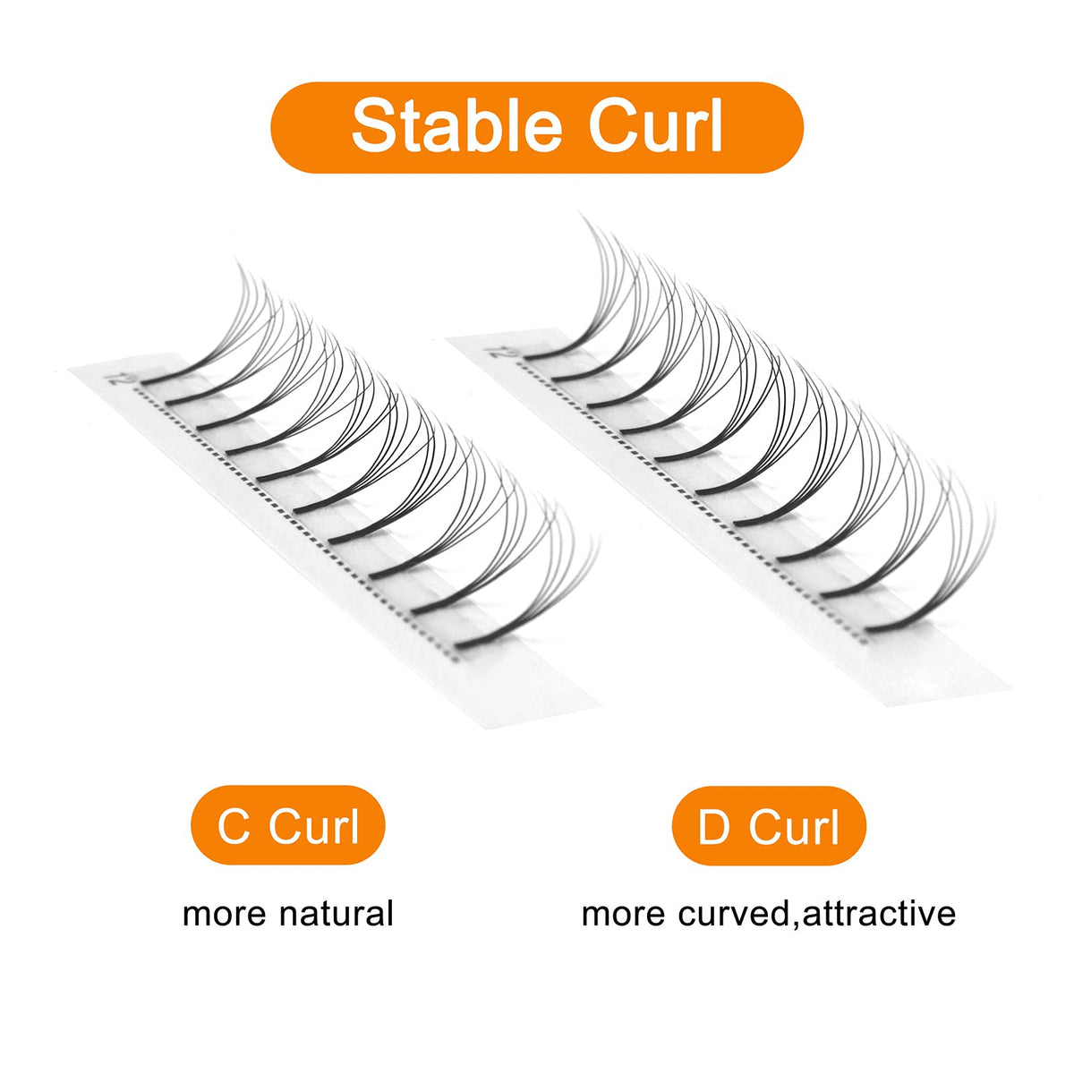 QUEWEL Pre Made Fan Eyelash Extensions 5D 0.10 C Curl 8mm Long Stem Premade Fans Volume Eyelash Extensions Pre Made Russian Volume Eye Lashes Long lasting Pre Fanned Russian Lashes (5D 0.10C 8mm)
