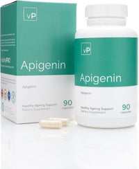 vP Vitality Pro Apigenin Sleep Supplement, 90 Capsules - Apigenin 100mg from Grapefruit Peel for Natural Sleep Aid, NAD Enhancement, & Immune Support - Vegan Dietary Supplements for Men & Women