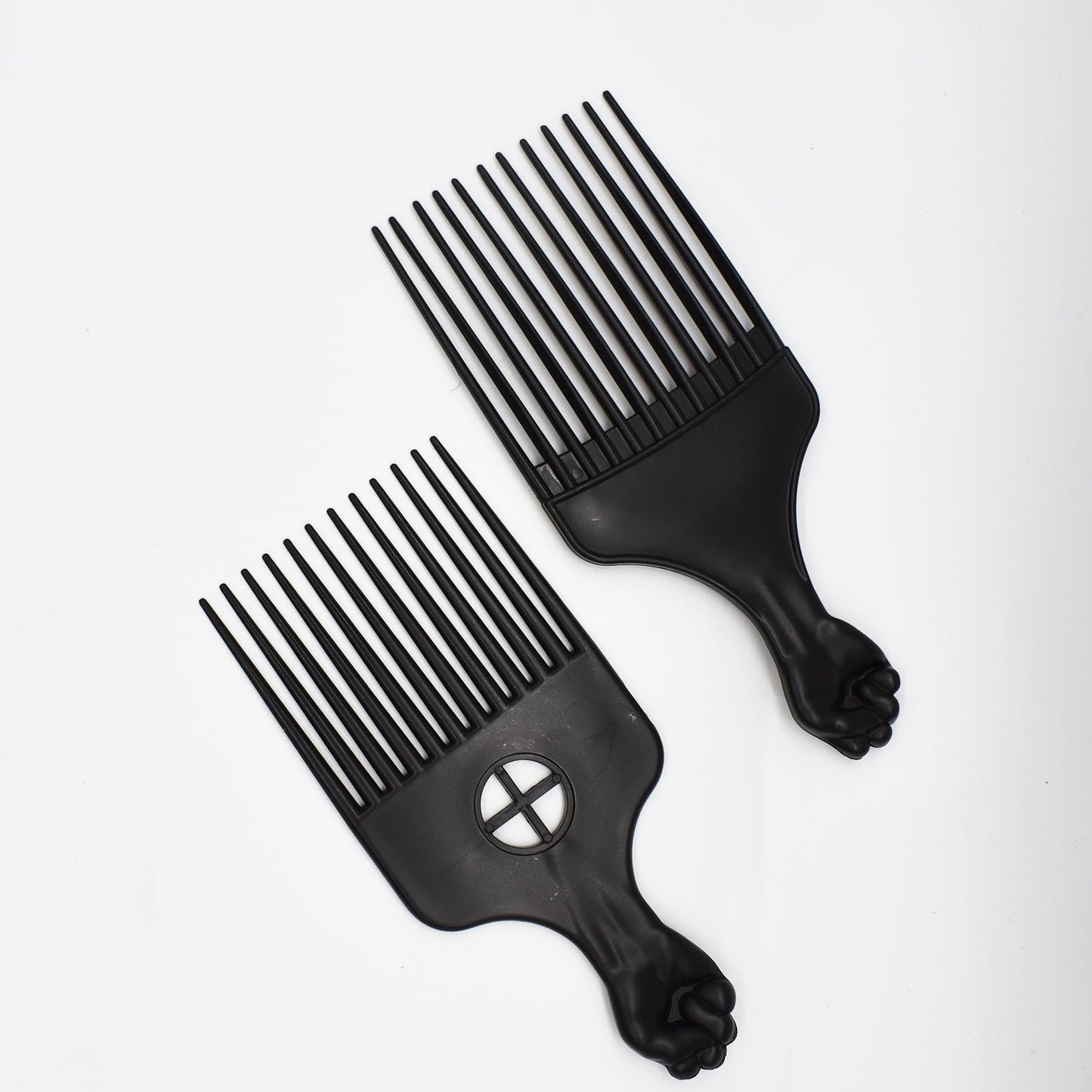 ZEROKIWI Professional Afro Pick Comb, Detangling Hairdressing Afro Braiding Rake Comb for Wig Natural African Thick Curly Long Short Hairstyling Men Women Barber Salon Hairstylist Tools (AB)