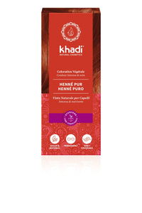 Khadi khadi Pure Henna Plant Hair Colour, Hair Colour for Exciting Orange Red to Intensively Bright Flame Red, Natural Hair Colour 100% Vegetable, Natural & Vegan, Natural Cosmetics, 100 g