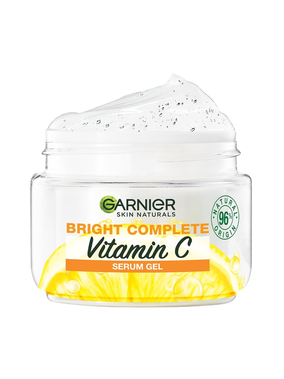 Brightening Moisturiser Garnier, Serum Gel, Infused with Vitamin C and Lemon, For Radiant skin, Garnier Bright Complete Vitamin C, 45g