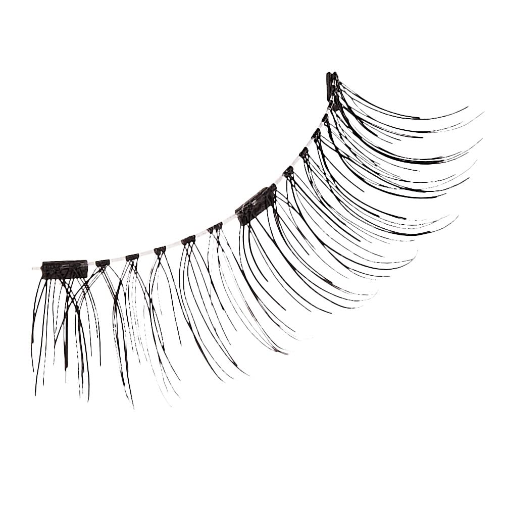 KISS Magnetic Lash 01, Synthetic False Eyelashes with Magnets Under and Over Your Upper Lashes, No Glue Needed, Lightweight, Reusable, Contact Lens Friendly, Cruelty Free, with Lash Applicator, 1 Pair