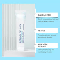 Retinol Gel,Retinol Gel for Face, Retinol Acne Treatment Gel & Skin Soothing Cream,Anti-Acne Moisturizer with Retinol, Spot Treatment for Acne-Prone Skin, Oil-Free,Non-Comedogenic