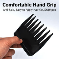 ZEROKIWI Professional Mens Styling Comb, Anti-Static Pompadour Streaker Comb Texture Wide Tooth Comb for Hairstyling Shaping Wet Pick Hairdressing Comb, Black