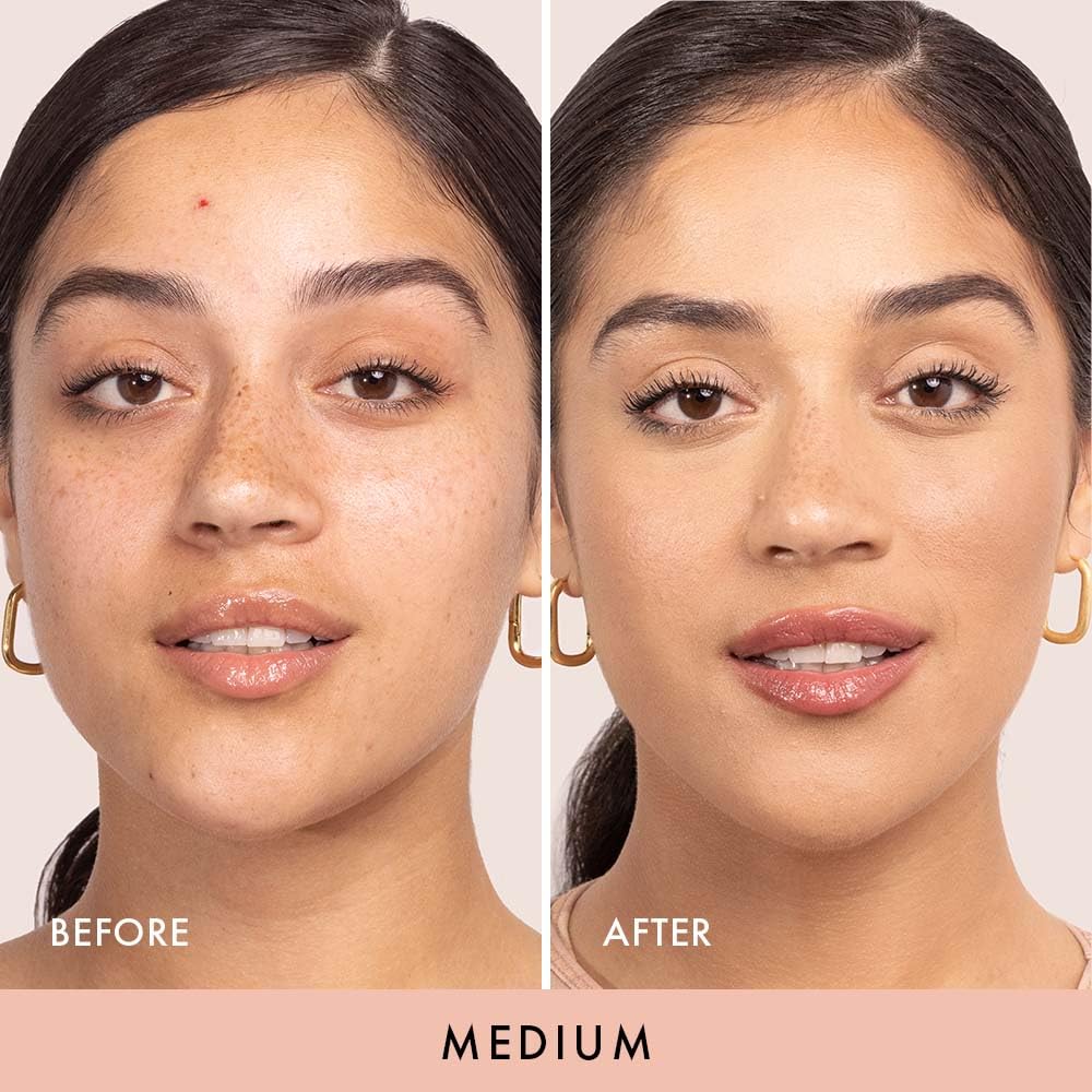 Wander Beauty Wanderlust Powder Foundation - Medium - Blurs and Evens Skin Tone - Perfects and Hydrates With Hyaluronic Acid, Aloe, Honeysuckle, & Vitamin E - Lightweight, Buildable Coverage