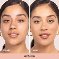 Wander Beauty Wanderlust Powder Foundation - Medium - Blurs and Evens Skin Tone - Perfects and Hydrates With Hyaluronic Acid, Aloe, Honeysuckle, & Vitamin E - Lightweight, Buildable Coverage