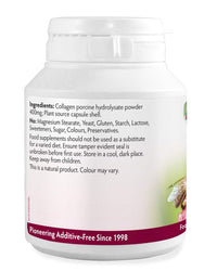 High Strength Collagen 400mg 90 Capsules, 3 Months Supply, Premium Hydrolysed Porcine Powder, Wrinkles, Hair, Skin, Nails & Joints, Magnesium Stearate Free & No Nasty Additives, Made in Wales