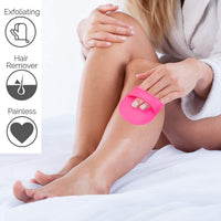 Exfoliating Hair Removal Pads x40 – x2 Buffer Pad Holders – x40 Buffer Pads - Smooth Skin on Legs Arms and Body - Unwanted Hair Removal Depilation Pads – By TRIXES