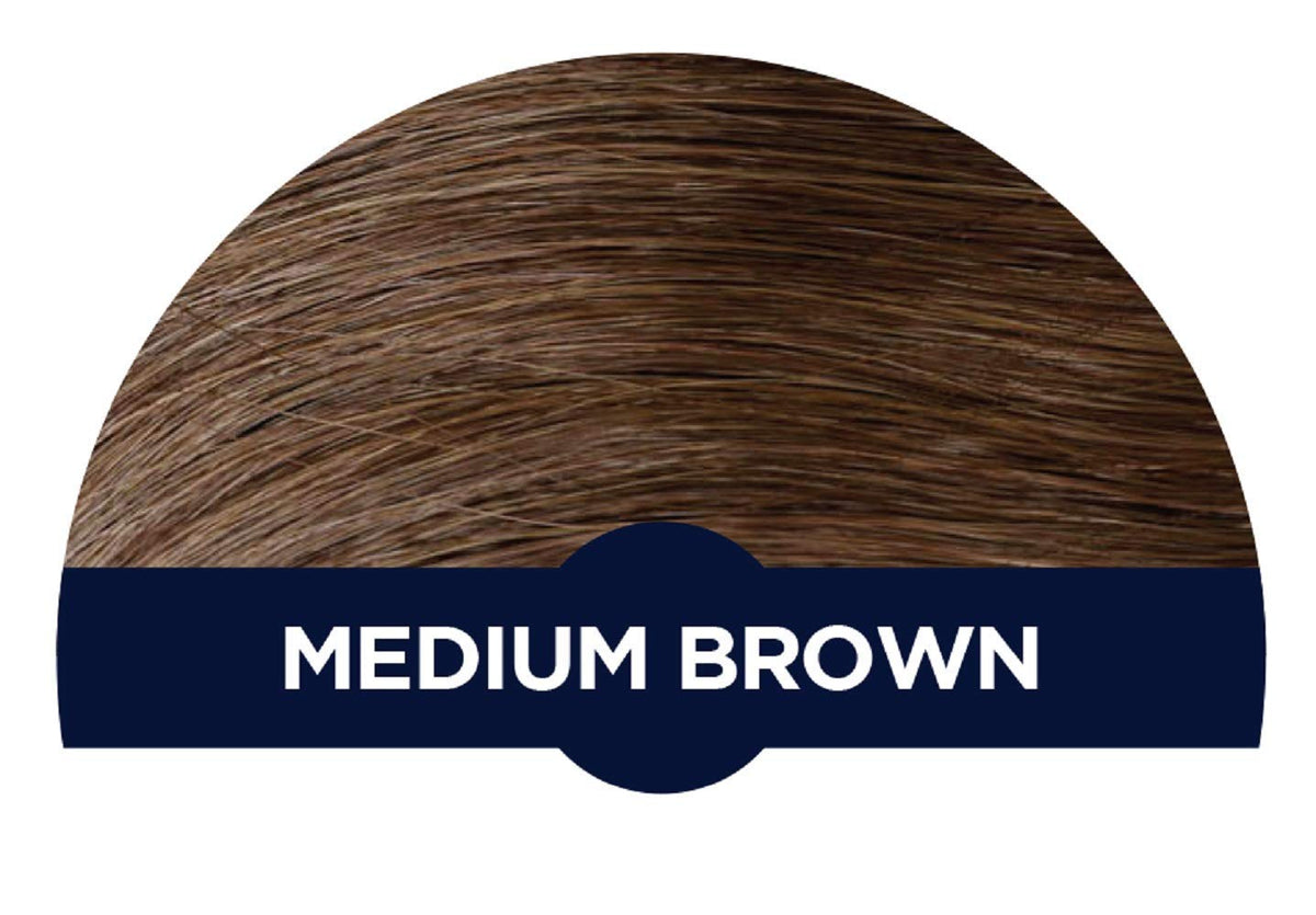KeraFiber Professional Hair Building Fibres - Natural Keratin Hair Thickener Fibres, Medium Brown (5g/0.17oz) - Travel Pack