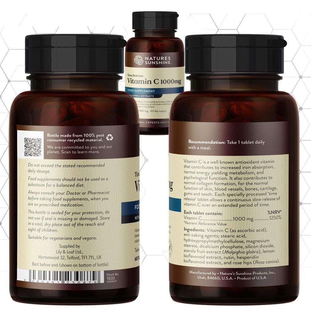 Nature's Sunshine Vitamin C 1000mg Timed Release (60)