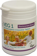 Veg1 Blackcurrant Multivitamins and Minerals Tablets - Pack of 90 Tablets