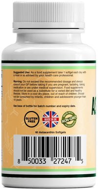 Double Wood Supplements AstaReal® Natural Astaxanthin 12 mg – 50 Softgels (1-A-Day) – Most-Studied Algal Antioxidant – Supports Skin, Eyes, Brain, Heart, Immunity & Performance