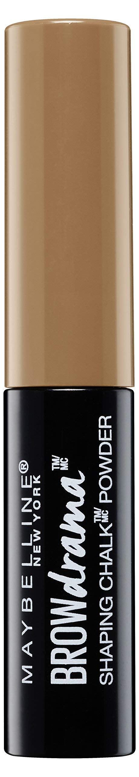 Maybelline Brow Drama Shaping Chalk Powder No. 100 Blonde Velvety Eyebrow Powder for Natural Distinctive Eyebrows with Soft Contours