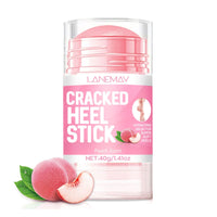 QIEEUMIN Cracked Heel Repair Stick Foot Cream with Peach Scent Heel Balm Stick Peach Foot Moisturiser Cream for Dry Cracked Feet Knees Hands Elbows Foot Care for Men and Women 40g