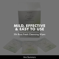 Ann Summers Buzz Fresh Cleaning 30 Individually Wrapped Intimate Wipes