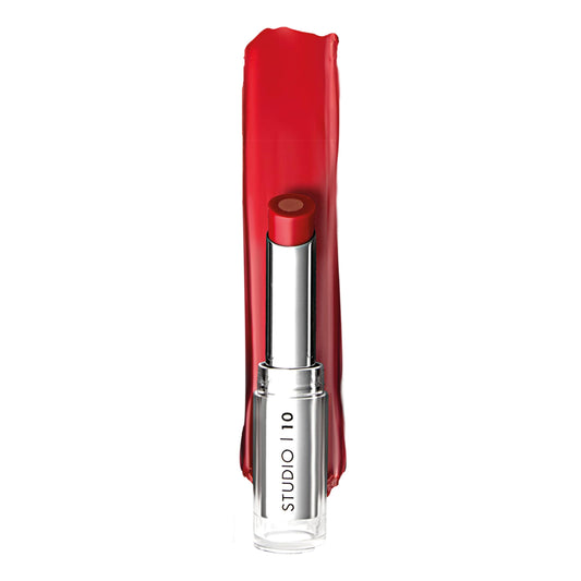 Studio 10 Wake Up & Glow Blush Stick - Long Lasting Lip & Cheek Tint for Lightweight Blush Colour - Cream Blusher for Mature Skin - with Hydrating Hyaluronic Acid Core (Shade - Poppy)