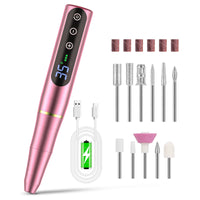 Nail girl Nail Drill NAILGIRLS Rechargeable Cordless Nail Drill Machine, Portable Electric Nail Drill 35000RPM Professional Electric Nail File for Acrylic Gel Nails, Efile Manicure Pedicure Polishing, Pink