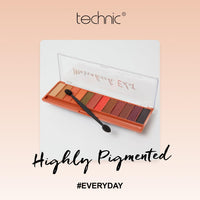 Technic Mega Eyeshadow Palette - 12 Pigmented, Long Lasting, Easy to Apply and Blendable Shades for the Perfect Day to Evening Looks - 18g (Marrakech)