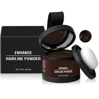 Fashion Base Hairline Enhancer - Root Touch Up Powder - Instantly Cover Gray Hair Roots - Thin Hair Powder (Dark Brown, 4g)