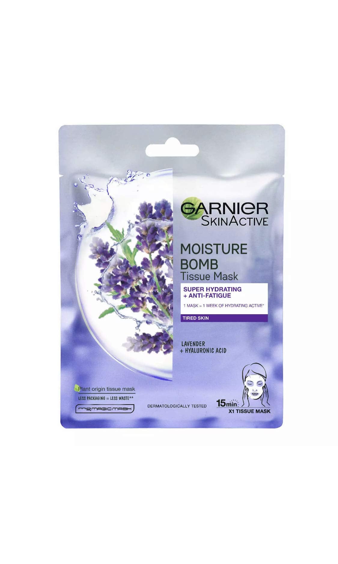 Garnier Moisture Bomb Lavender Sheet Mask x 1
