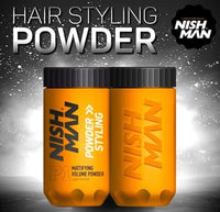 NISHMAN Hair Volume Powder, 20 gr | Light Control | Natural Matte Look | Hair Styling Powder Men | Hair Texture Powder Wax | Texturising, Volumising Hair Powder Men (P1 Volume Powder)