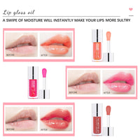Newvenper 3PCS Hydrating Lip Glow Oil Long Lasting Plumping Lip Gloss Transparent Toot Lip Balm Moisturizing Lip Oil Repairing Lip Lines and Prevents Dry Cracked for Lip Care and Dry Lips 1#+2#+3#