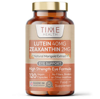 Time Health Lutein 40mg with Zeaxanthin 2mg – New Micro-encapsulated Formula – 100% Pure Natural Highly Bioavailable – UK Manufactured - 120 Capsules