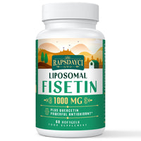 Rapsdayci Liposomal Fisetin with Quercetin 1200mg | High Potency Antioxidant Complex | Non-GMO Phospholipid Delivery (60 Count (Pack of 1))