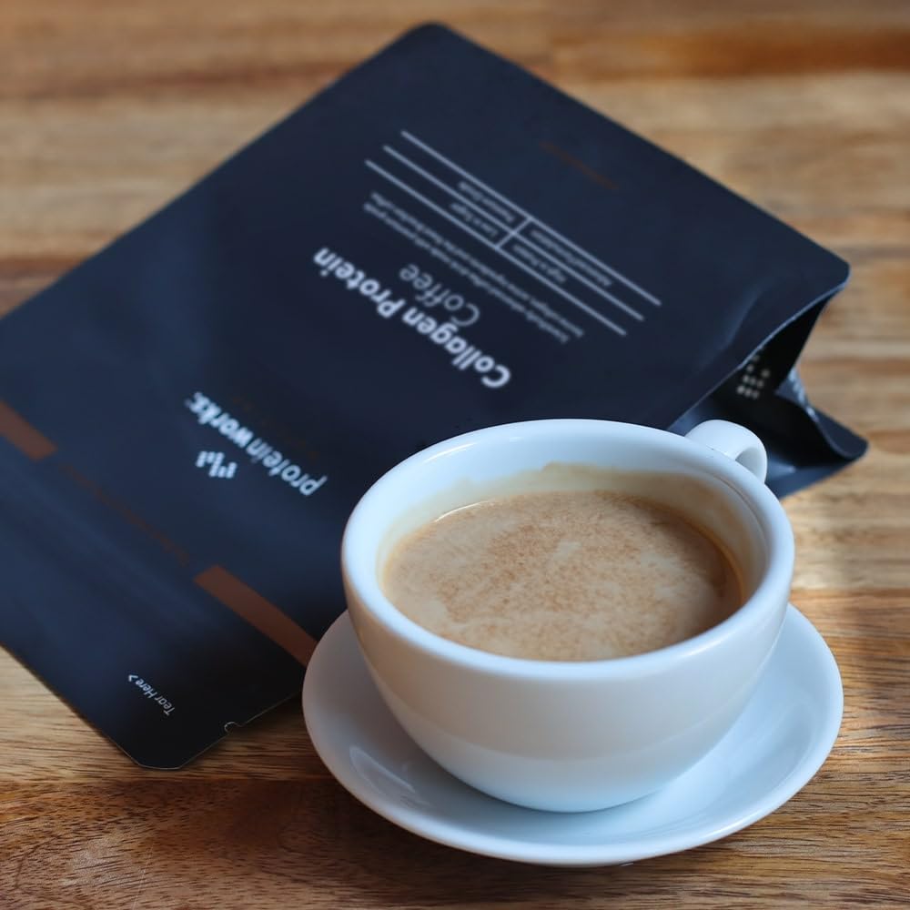 Protein Works - Collagen Protein Coffee, Bovine Collagen Powder, Premium Hydrolysed Collagen, Caramel Latte, 475g, 19 Servings