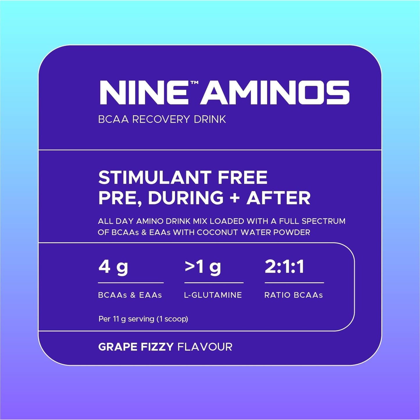 USN Nine Aminos (330g) Grape Fizzy - Amino Acids - Amino Acid-Mix
