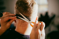 Fiskars Classic Hair Scissors, with Finger Rest, Right- and Left-Handed, Total Length: 17 cm, Improved Handle ergonomics, Quality Steel/Plastic, Orange, 1075062