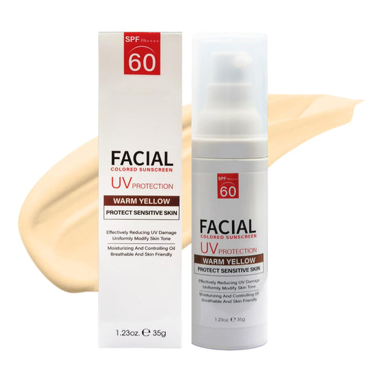 ISBEAUSOLS Tinted Sunscreen Spf 60 UV Protection - Face Sun Cream Spf 60 - Spf 60 Face Moisturiser - Sun Cream for Women - Refreshingly Non - Sticky Moisturization - Sunscreen for Even Skin Tone