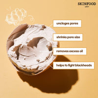 Skinfood SKINFOOD Egg White Pore Mask 3.52 oz. (100g) - Pore Refining Wash off Mask, Tightens Pores, Removes Blackheads and Dead Skin Cells, Skin Smooth and Soft - Exfoliating Skin Mask - Wash Off Face Masks