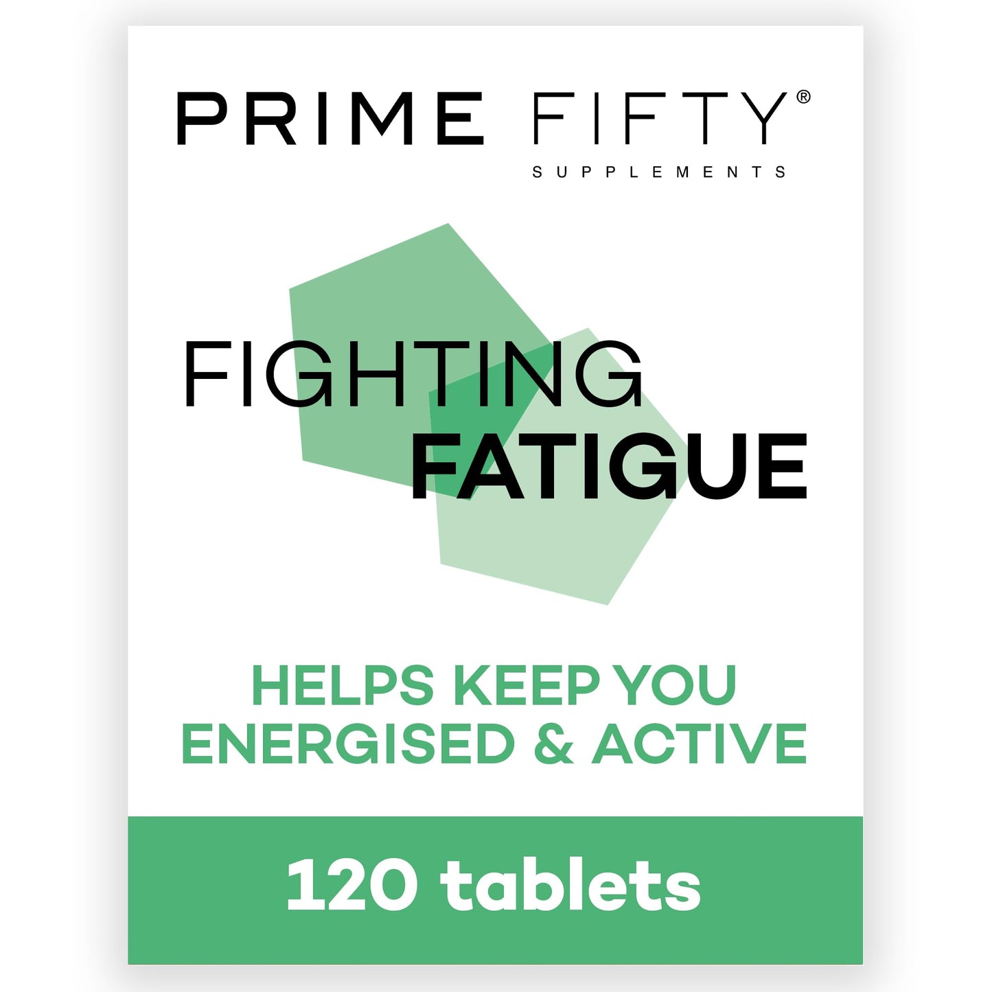 Prime Fifty Fighting Fatigue Supplement – 120 Day Supply – Energy Tablet with Vitamin B12, Magnesium & Iron for Over 50s – Co-Enzyme & C, D & B Vitamin Tablets for Tiredness & Fatigue