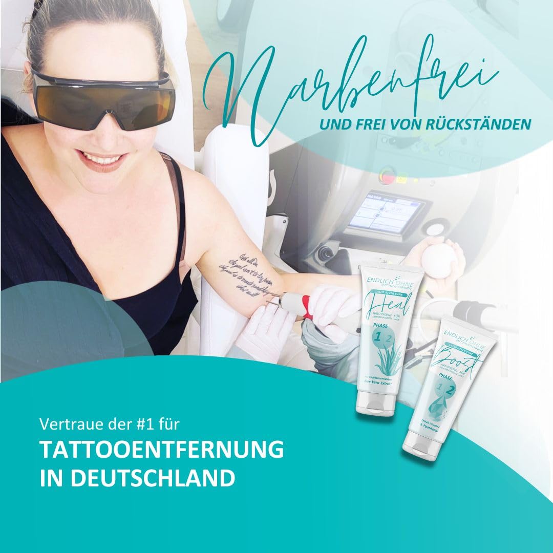 ENDLICH OHNE Tattooentfernung - Care for Laser-Treated Skin - Phase 2 / Boost - Laser Aftercare - 75 ml