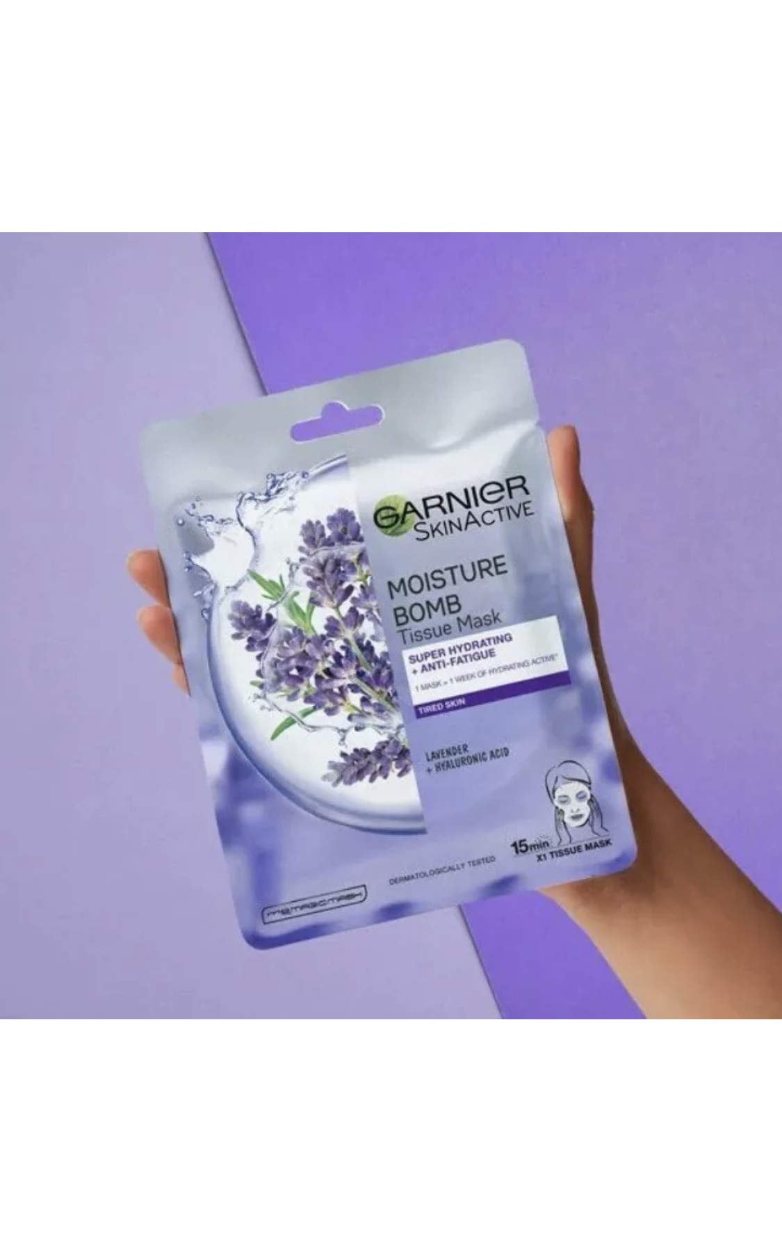 Garnier Moisture Bomb Lavender Sheet Mask x 1