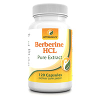 optimum-fx Berberine HCL 50,000 mg Pure Natural Extract - 500 mg at 100:1 – 120 High Strength Capsules