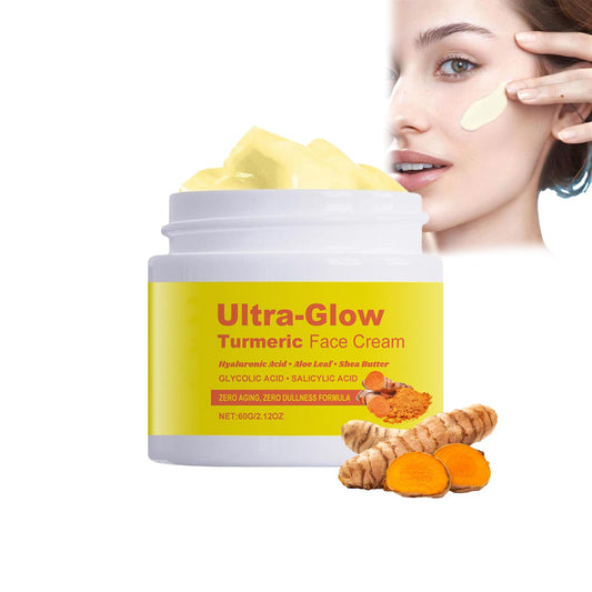 ISBEAUSOLS Tumeric Face Cream For Skin Tightening - Turmeric-Infused Dark Spot Remover - Anti-Aging Day Moisturiser for Sensitive Skin - Pigmentation Removal with Hyaluronic Acid