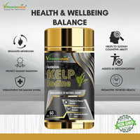 Vitaminnica Norwegian Kelp Iodine- 60 Capsules | 450μg Iodine per Capule | Thyroid Support Supplement