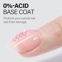 AILLSA Gel Nail Polish, 2 x 15 ML Base and Top Coat, UV/LED Soak Off, No Wipe Top Coat for DIY Nail Art at Home