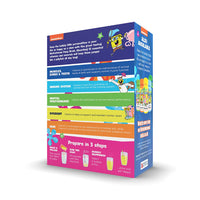SPONGEBOB SQUAREPANTS SpongeBob SquarePants Multivitamin Fizzy Drink with 12 Essential Vitamins, Tropical Flavour, Vegan, No Added Sugar, for 2-7 Year Olds Pack of 10 Sachets
