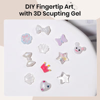 SUPWEE 3D Sculpting Gel for Nails Art, Clear Solid Hard Gel for Carving