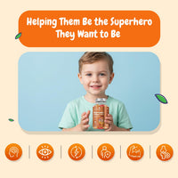 maxmedix Multivitamin for Kids - 120 Tasty Gummies - 2 Months Supply - 17 Ingredients Like Vitamins A, C, D, B12, B6, E & Zinc - Natural Raspberry & Orange Flavours - Gluten-Free Kids Vitamins with Omega 3-6-9