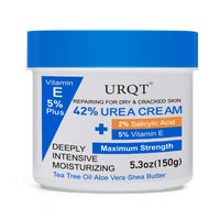 HOPHAT 42% Urea Cream with 2% Salicylic Acid & 5% Vitamin E - Intensive Moisturizer Foot & Hand Repair Cream for Dry, Cracked Skin - 150g
