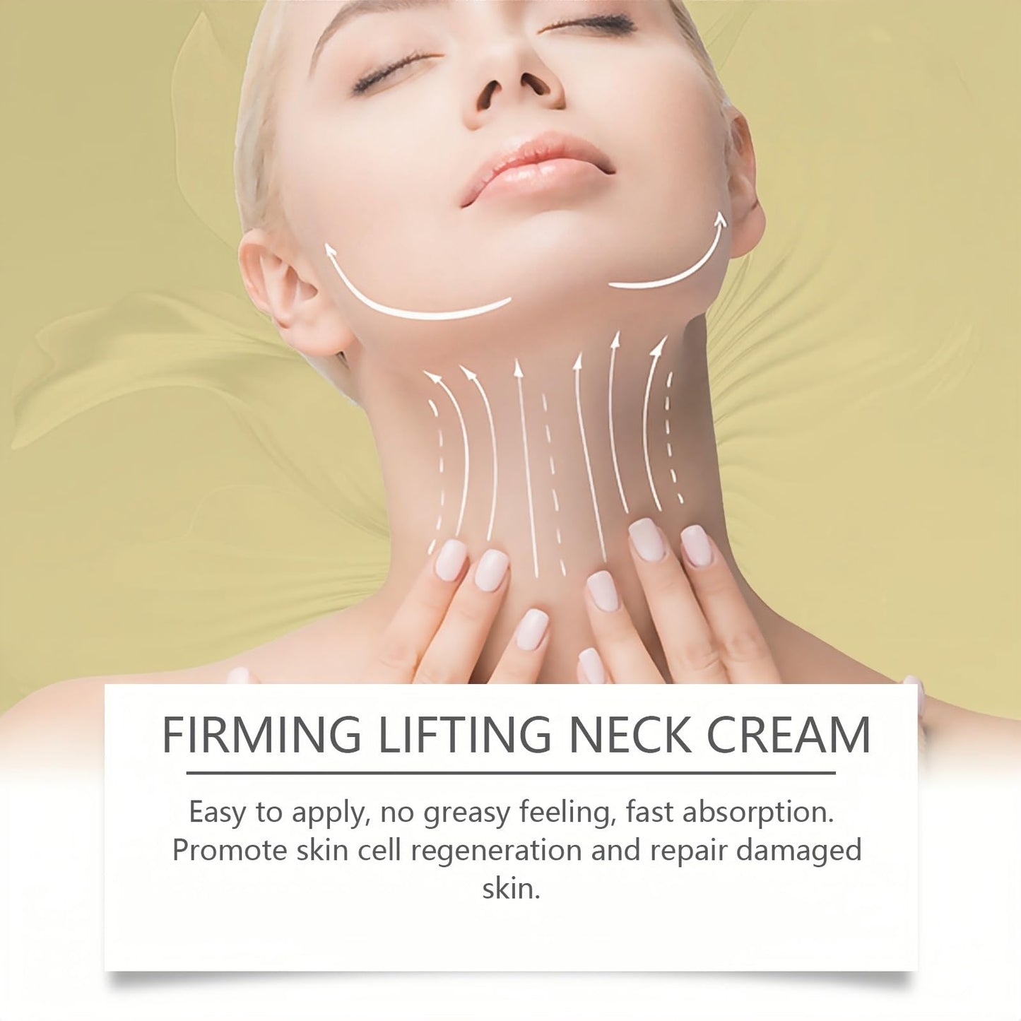 SinceReal Ah-8 Firming Neck Cream, Tighten-and-Lift Neck-Cream, Neck Firming Creams with Double Roller Massage, Reduce Wrinkles, 120g